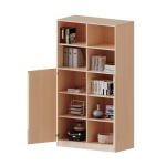 ErgoTray Kombi-Schrank, 3reihig, 5 OH, 3 OH unten mit Türen, oben 2 OH Regal, B/H/T 104,5x190x50cm 